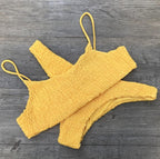 Swimsuit sexy pleated triangle bikini - DanaFashionstore