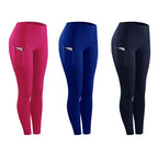 Women Compression Skinny Fitness Leggings Women Stretch Sportswear Casual Leggings Pants with Pocket - DanaFashionstore