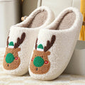 Christmas Shoes Winter Home Slippers Elk Soft Cozy Bedroom Slipper Slip On House Shoes - DanaFashionstore