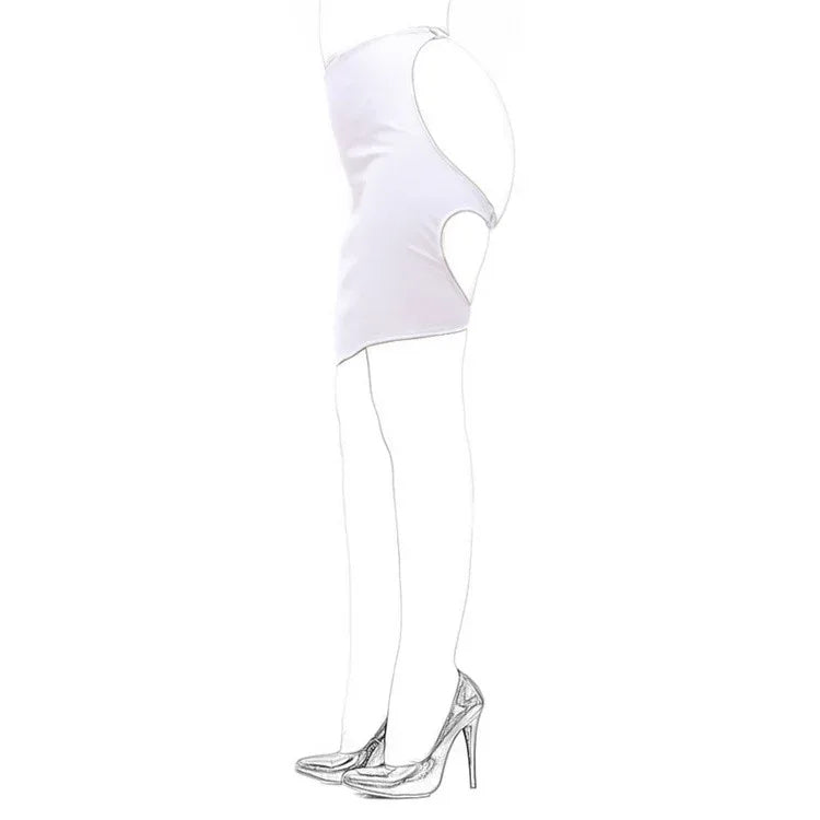 Aisle's Sexy Black Soft PU Sexy Tight-fitting Bag Field Training Short Skirt - DanaFashionstore