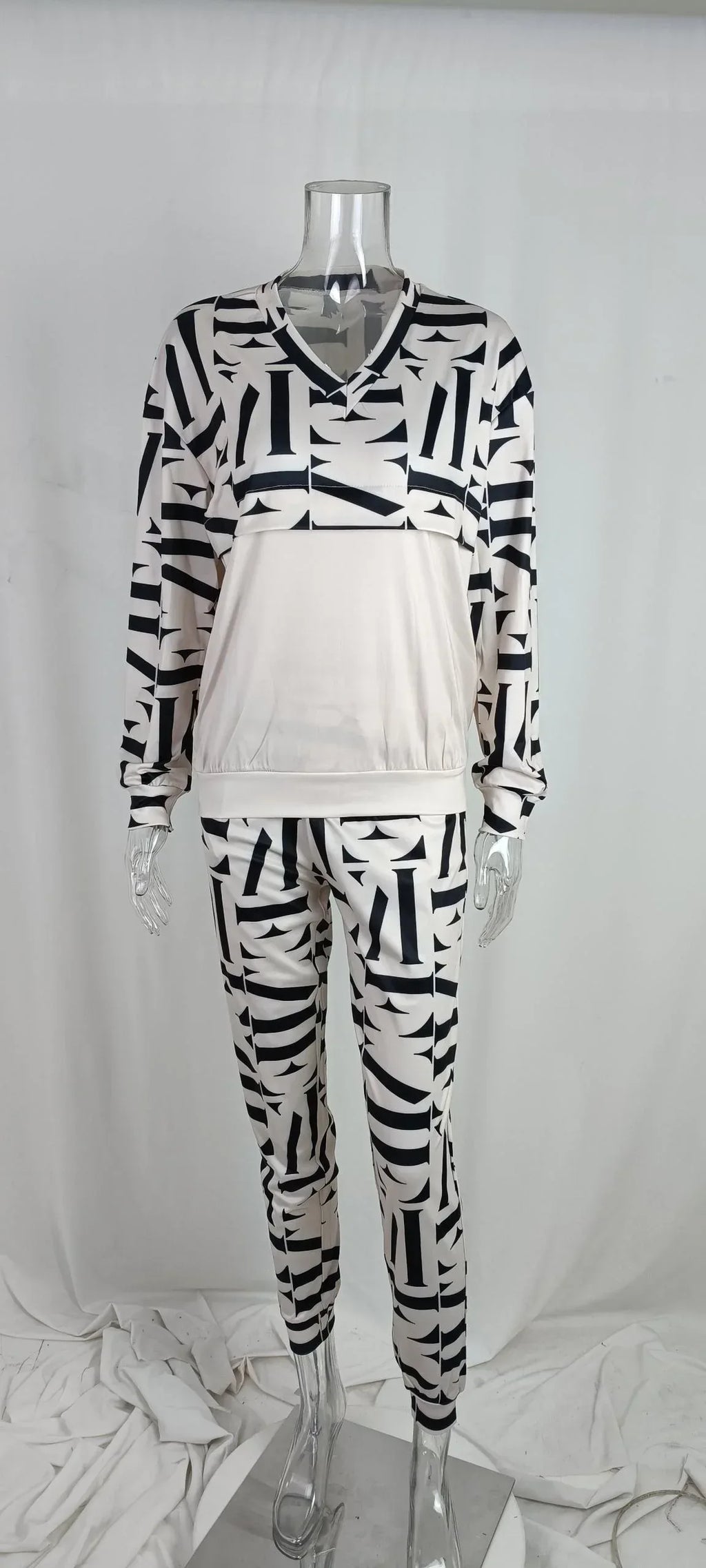 Women's Printed Long Sleeve Street Slim Fit Fashion Casual Suit - DanaFashionstore