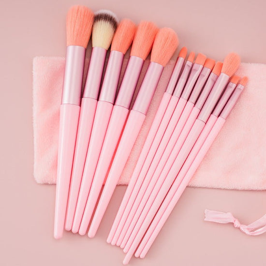 13Pcs Makeup Brush Set Make Up Concealer Brush Blush Powder Brush Eye Shadow Highlighter Foundation Brush Cosmetic Beauty Tools $10.19 Dana Fashion Appearance Color: Pink makeup ملخص: -- مجموعة من 13 قطعة من فرش المكياج، بما في ذلك فرشاة الأساس، فرشاة الب