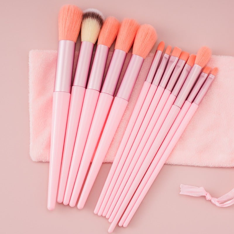 13Pcs Makeup Brush Set Make Up Concealer Brush Blush Powder Brush Eye Shadow Highlighter Foundation Brush Cosmetic Beauty Tools $10.19 Dana Fashion Appearance Color: Pink makeup ملخص: -- مجموعة من 13 قطعة من فرش المكياج، بما في ذلك فرشاة الأساس، فرشاة الب