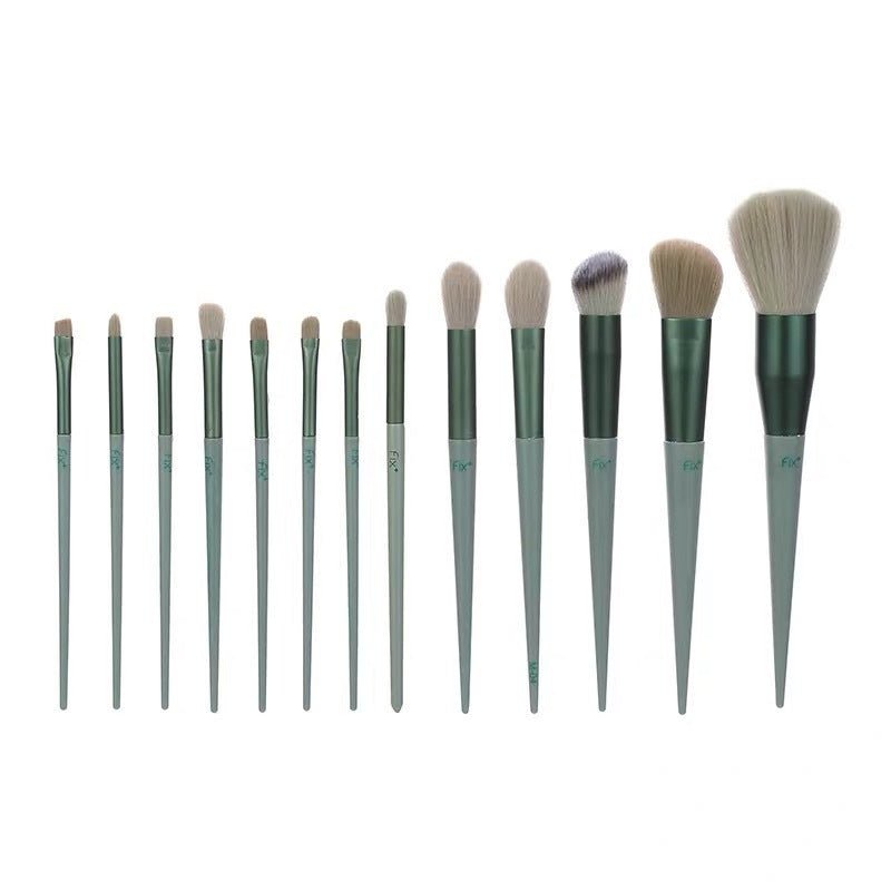 13Pcs Makeup Brush Set Make Up Concealer Brush Blush Powder Brush Eye Shadow Highlighter Foundation Brush Cosmetic Beauty Tools $10.19 Dana Fashion Appearance Color: 13 Green Opp Bags makeup ملخص: -- مجموعة من 13 قطعة من فرش المكياج، بما في ذلك فرشاة الأس