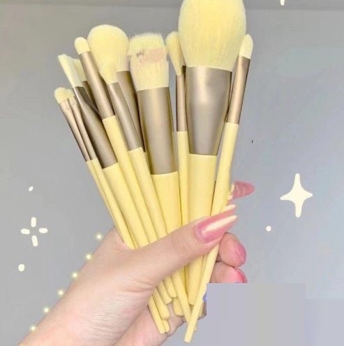 13Pcs Makeup Brush Set Make Up Concealer Brush Blush Powder Brush Eye Shadow Highlighter Foundation Brush Cosmetic Beauty Tools $10.19 Dana Fashion Appearance Color: 13Yellow Opp Bags makeup ملخص: -- مجموعة من 13 قطعة من فرش المكياج، بما في ذلك فرشاة الأس