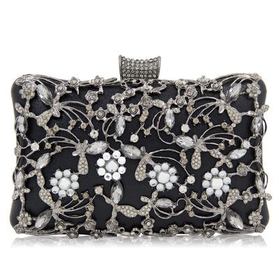 Hollow diamond cheongsam bag rhinestone bag clutch shoulder - Dana Fashion