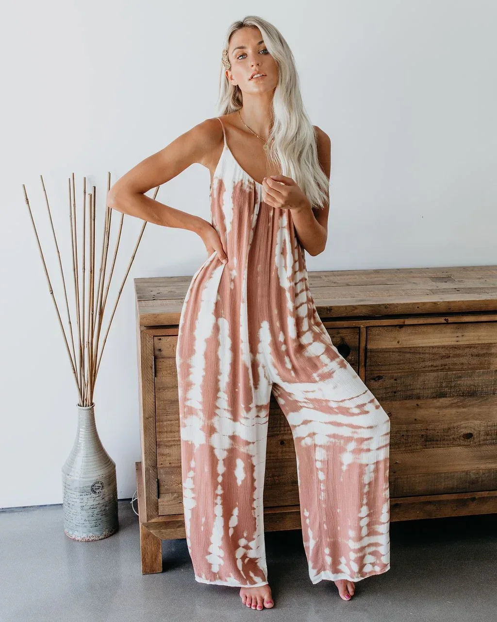 Tie-Dye Loose Pants Jumpsuit 2026 - Casual Colorful Jumpsuit - DanaFashionstore