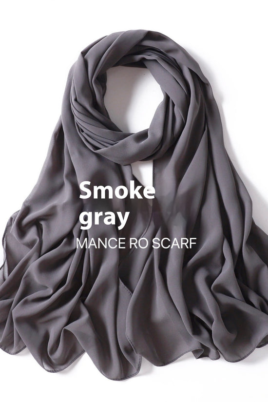 Pure Color Pearl Chiffon Scarf Headcloth Veil Chiffon Scarf