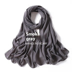 Pure Color Pearl Chiffon Scarf Headcloth Veil Chiffon Scarf - DanaFashionstore