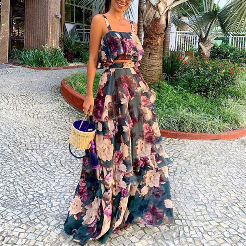 Two Piece Summer New Women's Dress With Sling