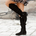 Low Heel Side Zipper High Top Women Boots - DanaFashionstore