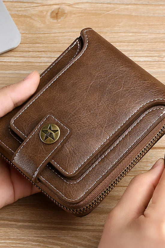 Men's Wallet Retro Horizontal Zipper Change - DanaFashionstore