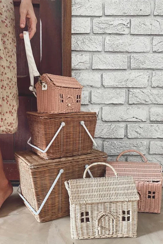 Hand-woven small house messenger bag - DanaFashionstore