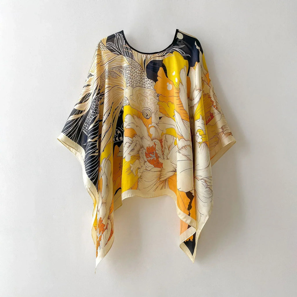 Silk Scarf Artificial Silk Sunscreen Scarf For Women Pullover Shawl - DanaFashionstore