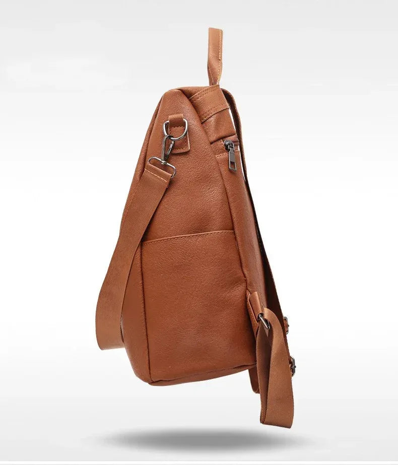 Women's solid color large capacity backpack - DanaFashionstore