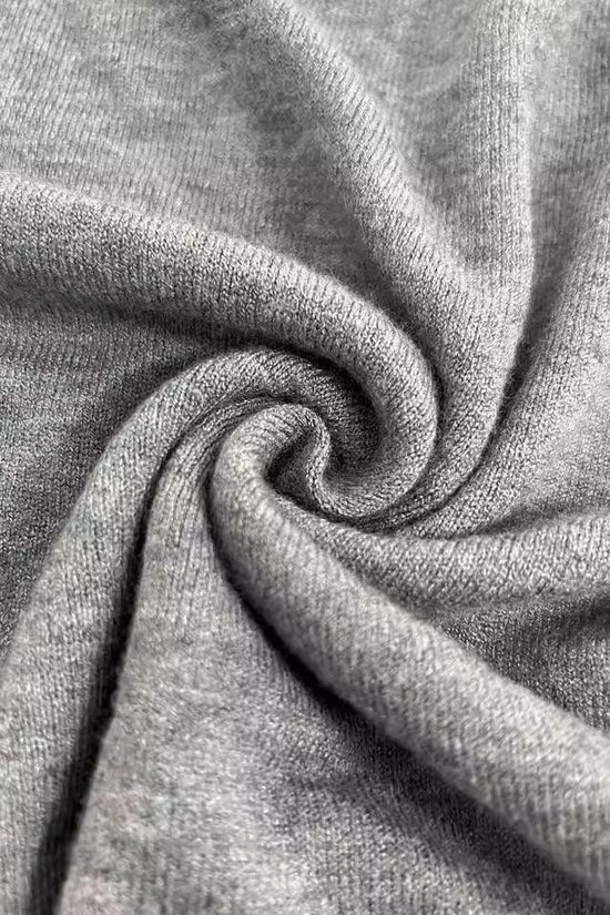 Simple Niche Round Neck Solid Color French Short Sleeve Sweater Sweater