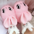 Cute Plush Big Eyes Rabbit Warm Cotton Shoes - DanaFashionstore