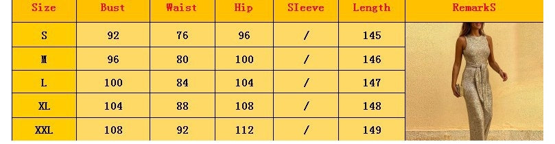 Sleeveless sequined silver jumpsuit