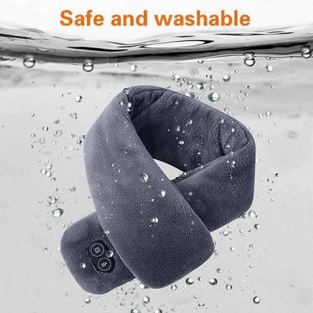 Women Men Soft Temperature Control Pain Relief Cervical Massage Shoulder Neck Wrap USB Heated Scarf Shawl Washable Winter Warm - DanaFashionstore