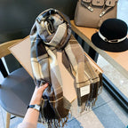 Scarf Female Winter Korean Version of The Wild British Classic - DanaFashionstore