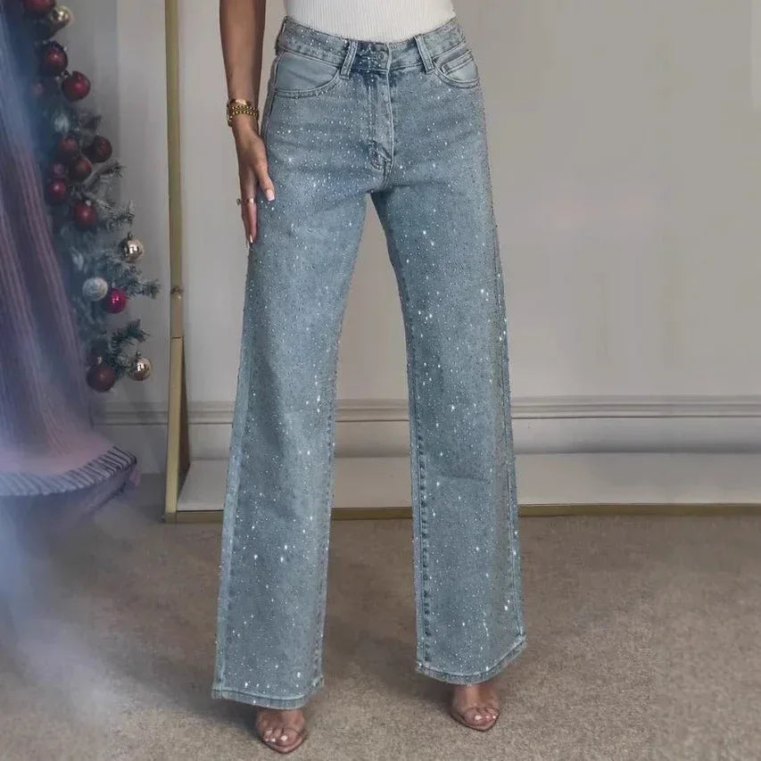 Women's High-end High Waist Straight Personalized Hot Girl High Street Trousers - DanaFashionstore