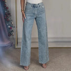 Women's High-end High Waist Straight Personalized Hot Girl High Street Trousers - DanaFashionstore