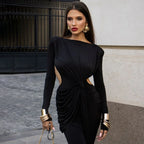 Sexy Hollow-Out Back Dress 2026 - Slim-Fit Long Sleeve Dress - DanaFashionstore