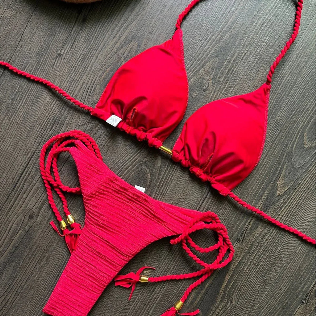 Women's Fashion Braided Rope Bikini Suit - DanaFashionstore