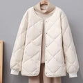 Rhombus Down Jacket Women's Short Coat - DanaFashionstore