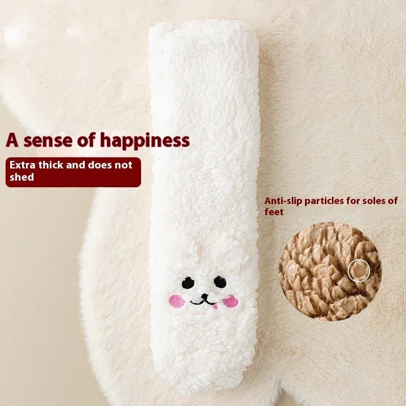 Winter Floor Socks Velvet Thicken Warm Coral Velvet Cute Socks Japanese-style Home Footwear Non-slip Socks New Year Gifts Winter Gadgets - DanaFashionstore