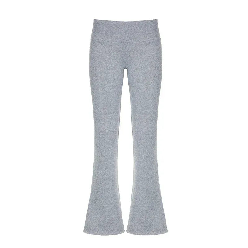 Autumn And Winter Solid Color Thin Velvet Casual Pants Low Waist Women - DanaFashionstore
