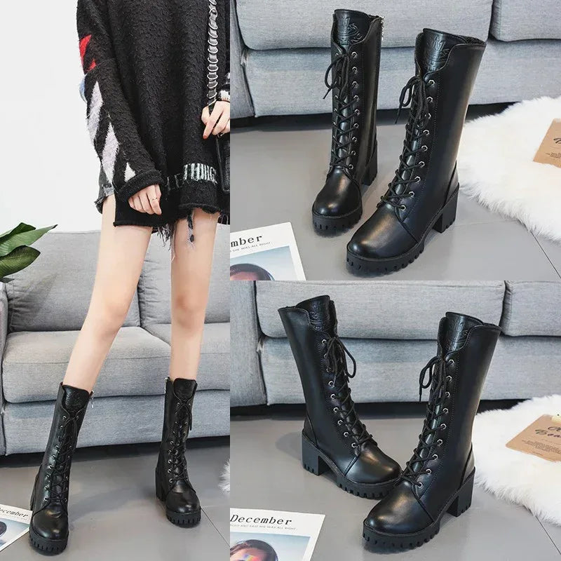 Martin boots with round toe side zip - DanaFashionstore
