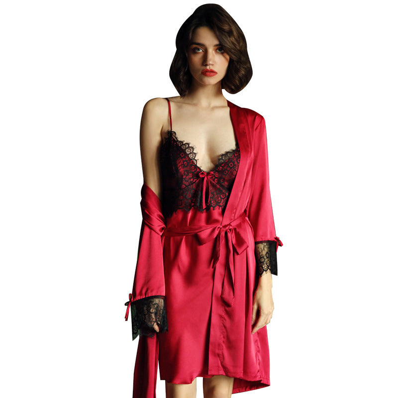 Contrast nightdress nightgown - Dana Fashion