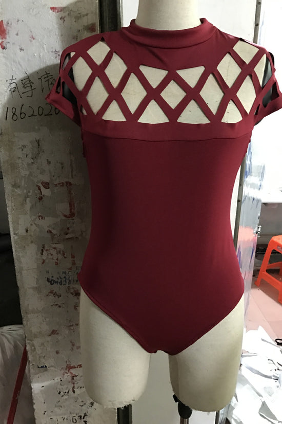 Burnt flower ripped jumpsuit