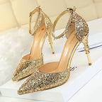 High metallic and sequined heels - DanaFashionstore