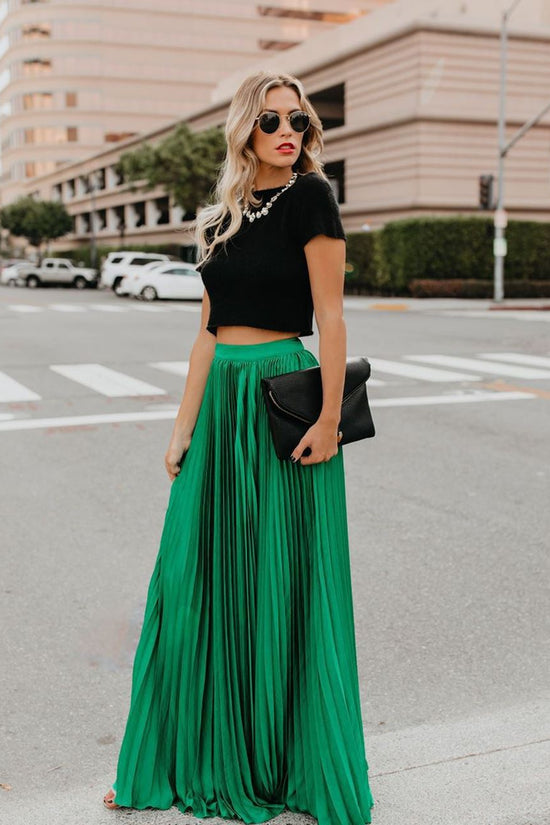 Women fashion casual skirt girls high Waist long skirts