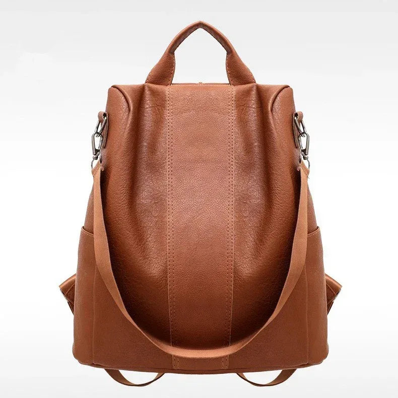 Women's solid color large capacity backpack - DanaFashionstore