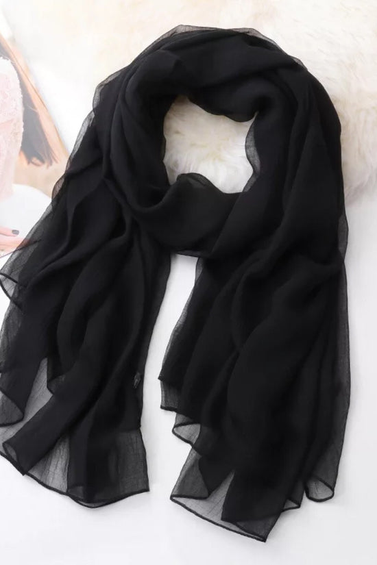 Long shawl beige scarf