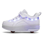 Sports Shoelace Wheels Shoes Men And Women Pulley Student Single And Double Wheel - DanaFashionstore