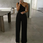 One-Shoulder Asymmetric Jumpsuit 2026 - Sleeveless Casual Jumpsuit - DanaFashionstore