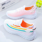 Fall And Winter Breathable Black And White Sneakers Running Mesh - DanaFashionstore