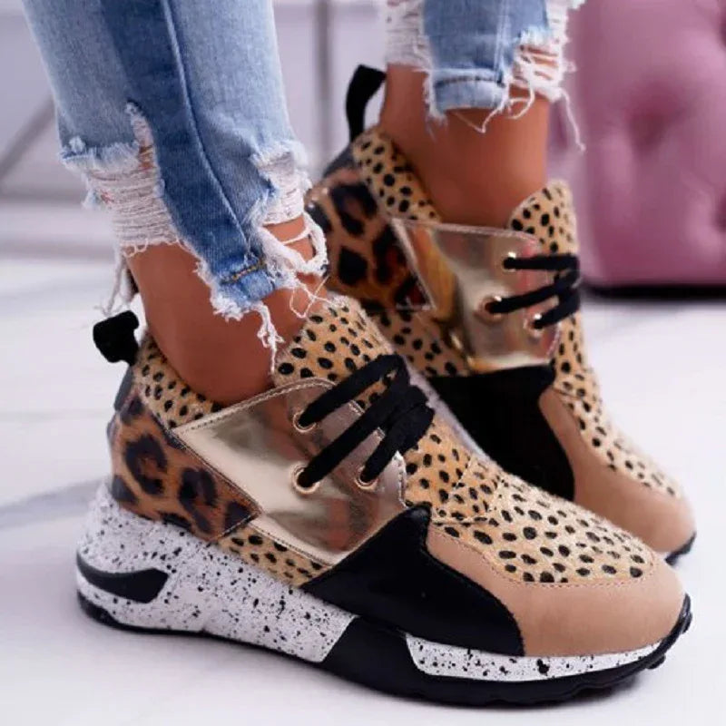 Flat-bottomed low-top lace-up running shoes - DanaFashionstore