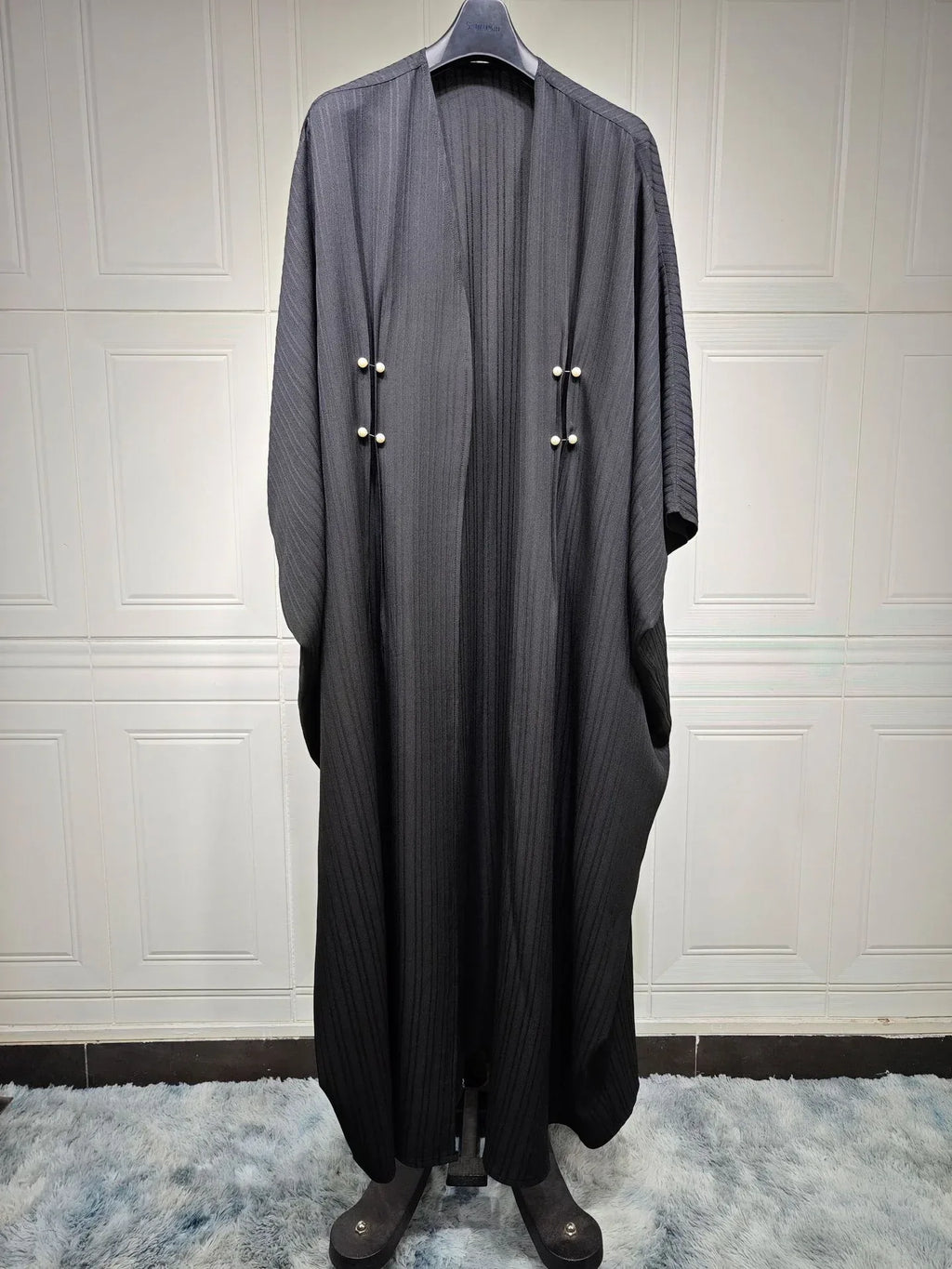 Muslim Women's Wear Modest Modern Fashion Turkish Striped Casual Plus Size Abaya Cardigan Robe - DanaFashionstore