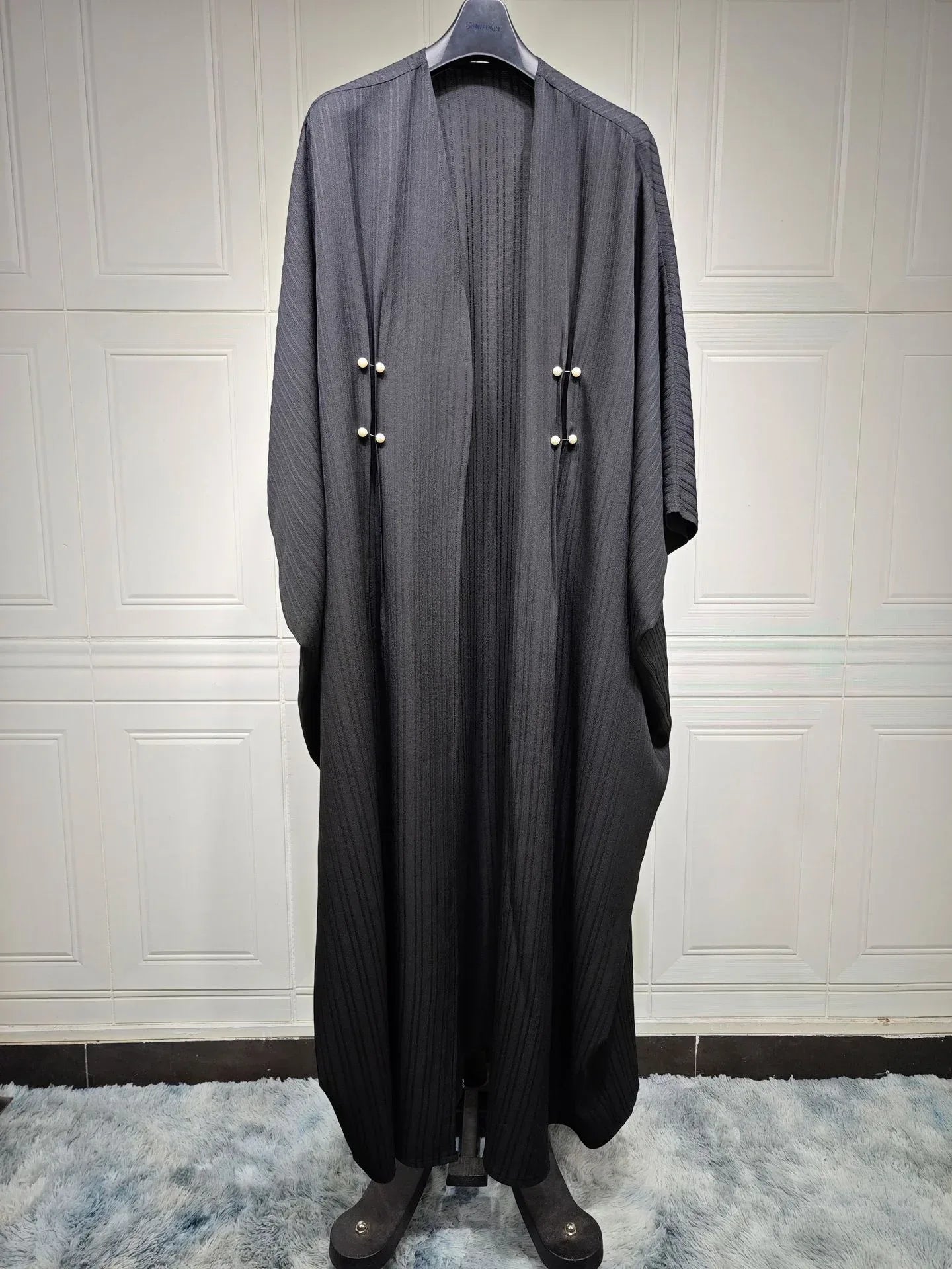Muslim Women's Wear Modest Modern Fashion Turkish Striped Casual Plus Size Abaya Cardigan Robe - DanaFashionstore