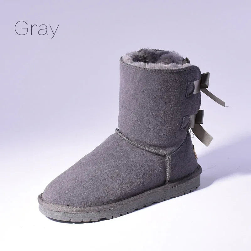 High Quality SALE Women Australia Snow Boots Warm Fur Baileys Bow Boots Women Winter Boots Snow Boots Big Size - DanaFashionstore