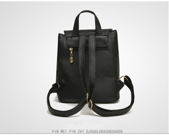 Women Backpack High Quality PU Leather Mochila Escolar School Bags For Teenagers Girls Top-handle Backpacks Herald Fashion - Dana Fashion
