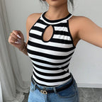 Striped Sleeveless Vest Female All-matching Jumper - DanaFashionstore