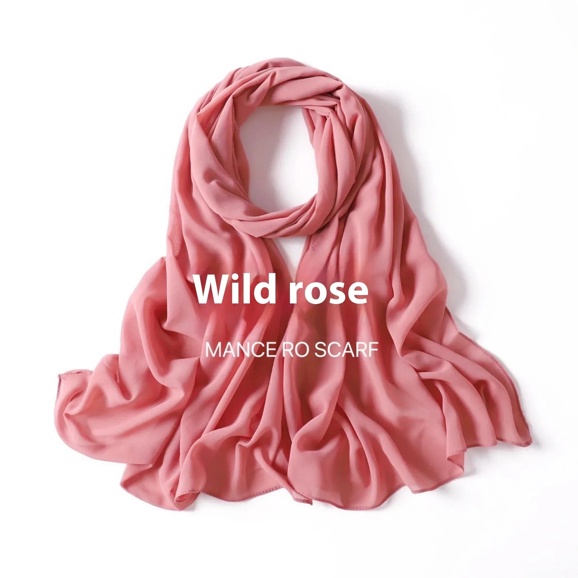 Pure Color Pearl Chiffon Scarf Headcloth Veil Chiffon Scarf - DanaFashionstore