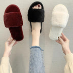 Ladies Fashion New Suede Plush Slippers - DanaFashionstore