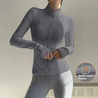 New UV-proof Yoga Clothes Stand-up Collar Slim Fit Coat - DanaFashionstore